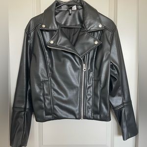 H&M Divided PU Leather Biker Jacket M